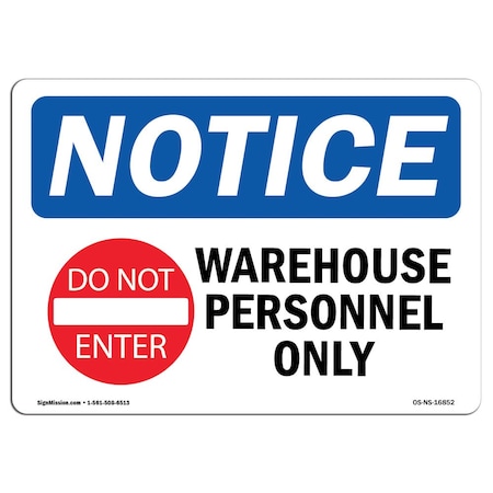 OSHA Notice, 12 Height, 18 Width, Decal